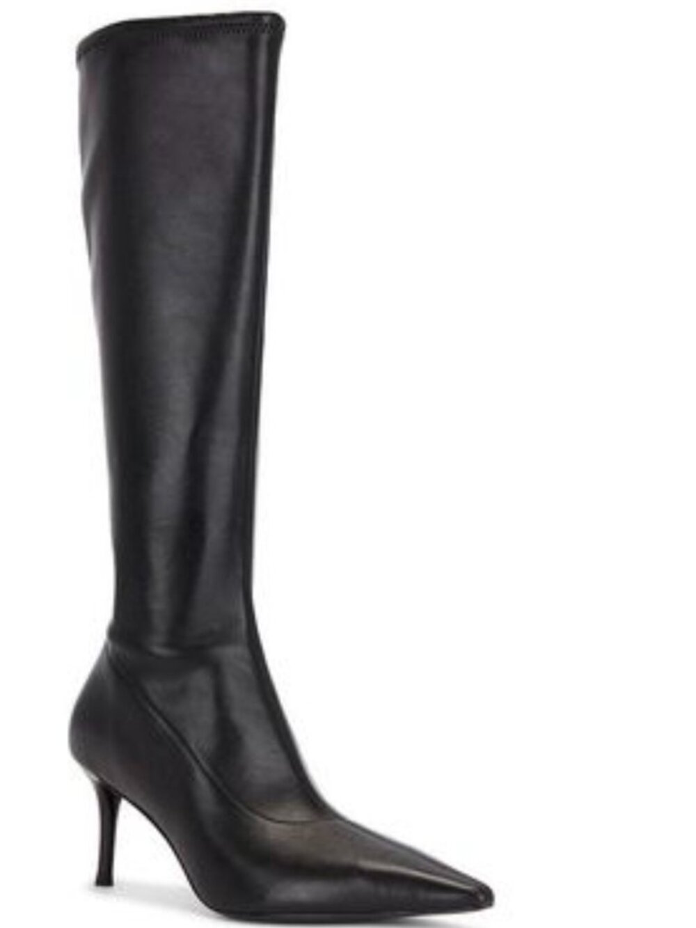 Rag & Bone Mercer Leather Knee High Boots Black Pointed Toe Kitten Heel EU 37 - Picture 3 of 16